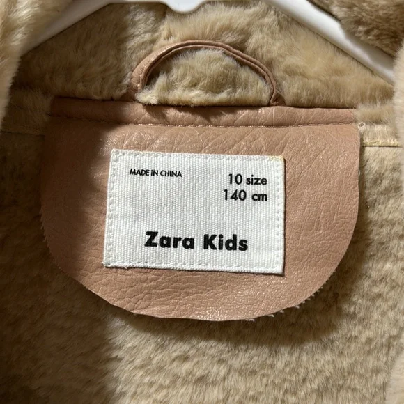Zara Girls Youth Size 10 Leather Jacket - Picture 2 of 10